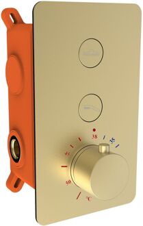 Best Design Inbouw Douchekraan Clic Nancy 2-weg Thermostaat Mat Goud