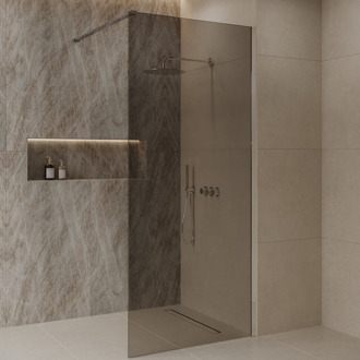 Best Design Inloopdouche Best-Design Dalis 80x200 cm Chroom Mocha