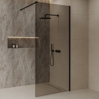 Best Design Inloopdouche Best-Design Dalis 90x200 cm Nero Mocha Mat Zwart