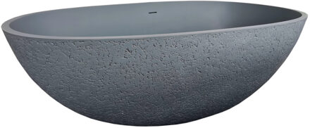 Best Design Just Solid vrijstaand bad 180x85x52cm Craquele-stone Lava grijs