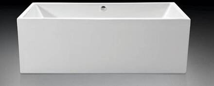 Best Design Ligbad Vrijstaand Strack Rechthoek 80x178x60cm Glasvezelversterkt Hoogwaardig Acryl Glans Wit met Badwaste en Overloop