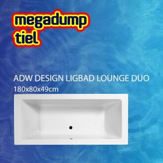 Best Design Lounge bad - 180x80x49cm - Acryl wit