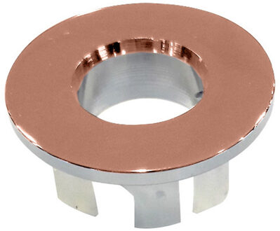 Best-Design "Lyon" Glans-Rose-Goud Inzet/overloop Ring (open) Tbv.Wastafel/Kom Rose Goud