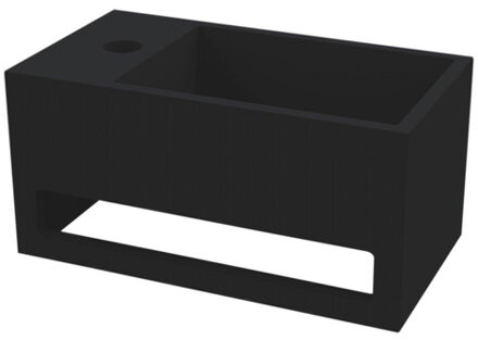 Best Design Mona Black Links fontein incl.handdoekhouder Just Solid 33x18x16cm