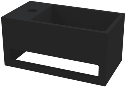 Best Design Mona Black Links fontein incl.handdoekhouder Just Solid 33x18x16cm