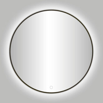 Best Design Moya Venetië ronde spiegel gunmetal incl.led verlichting Ø 80 cm