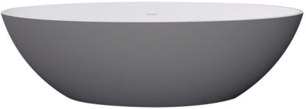 Best Design New Stone Bicolor Lava grijs/wit vrijstaand bad Just Solid 180x85x52cm