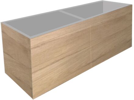 Best Design Onderkast Best Design Beauty Greeploos 120 cm Softclose Eiken Incl. Wastafelblad (Keuze uit 4 kleuren)
