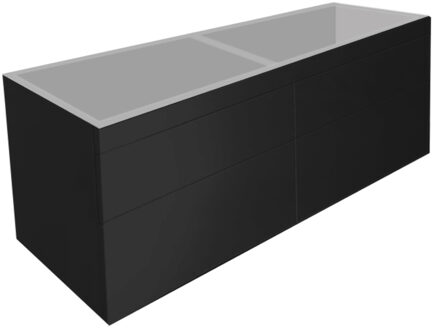 Best Design Onderkast Best Design Beauty Greeploos 140 cm Meubel Onderkast 4 Laden Mat Zwart