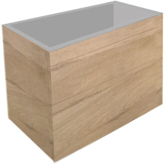 Best Design Onderkast Best Design Beauty Greeploos 60 cm Softclose Eiken Incl. Wastafelblad (Keuze uit 4 kleuren)