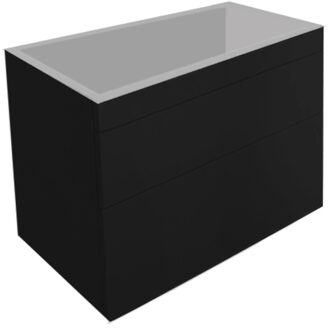 Best Design Onderkast Best Design Beauty Greeploos 60 cm Softclose Mat Zwart Incl. Wastafelblad (Keuze uit 4 kleuren)