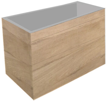 Best Design Onderkast Best Design Beauty Greeploos 80 cm Softclose Eiken Incl. Wastafelblad (Keuze uit 4 kleuren)