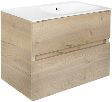 Best Design Onderkast Best Design Splash Halifax Greeploos 80x56x47 cm 2 Softclose Laden Eiken