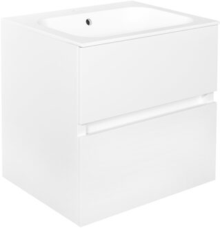 Best Design Onderkast Best Design Splash White Greeploos 60x56x47 cm 2 Softclose Laden Glans Wit
