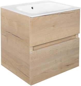 Best Design Onderkast Splash Halifax Greeploos 60x56x47 cm 2 Softclose Laden Eiken