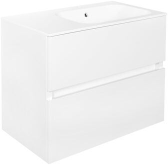 Best Design Onderkast Splash White Greeploos 80x56x47 cm 2 Softclose Laden Glans Wit