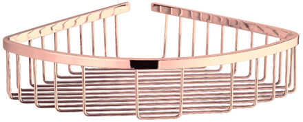 Best Design Opbergrek Best Design Lyon Douchekorf Hoekmontage Mat Rose Goud Wit Chroom