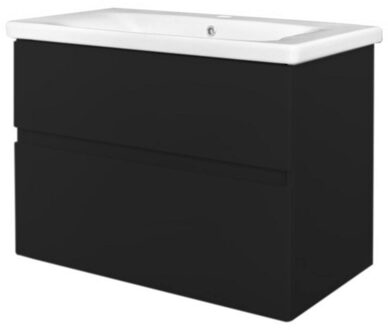 Best Design Quick Black Greeploos meubel onderkast en wastafel 65 cm mat zwart