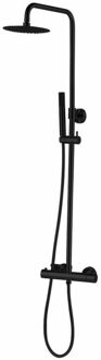 Best Design Regendouche Best-Design "Black-Pary" thermostatische -opbouwset "Nero" mat-zwart