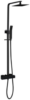 Best Design Regendouche Best-Design "Black-York" vierkante thermostatische opbouwset "Nero" mat-zwart