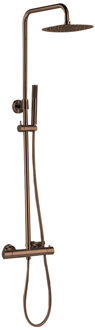 Best Design Regendoucheset Best Design Dijon Opbouw Thermostaat Messing Hoofddouche 30cm PVD Glans Brons