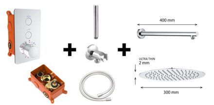 Best Design Regendoucheset Best Design One Pack Inbouw Thermostaat Elsdorf M300 Chroom