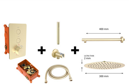 Best Design Regendoucheset One Pack Inbouw Thermostaat Nancy M300 Mat Goud