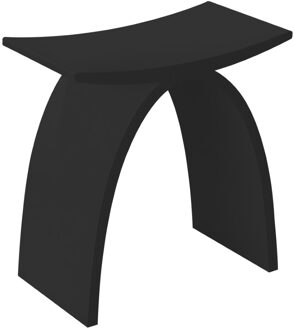 Best Design Solid Lucky Black 43x24x43cm badkamerstoel Solid surface zwart