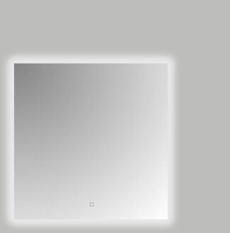 Best Design Spiegel Best Design Firkant Met LED Verlichting Vierkant 60x60 cm Met Touchknop