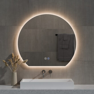 Best Design Spiegel Best Design Sunset Half Rond 120x108 cm Incl. Verwarming, 3 Kleuren Dimbare LED Verlichting