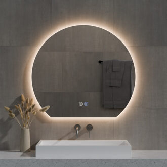 Best Design Spiegel Best Design Sunset Half Rond 60x54 cm Incl. Verwarming, 3 Kleuren Dimbare LED Verlichting