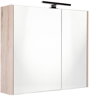 Best Design Spiegelkast Best Design Happy Halifax Incl. LED verlichting 60x60 cm Eiken