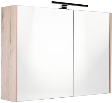 Best Design Spiegelkast Best Design Happy Halifax Incl. LED verlichting 80x60 cm Eiken