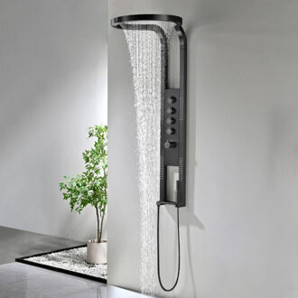 Best Design Thermostatische Douchepaneel Best-Design Future 144 cm Mat Zwart