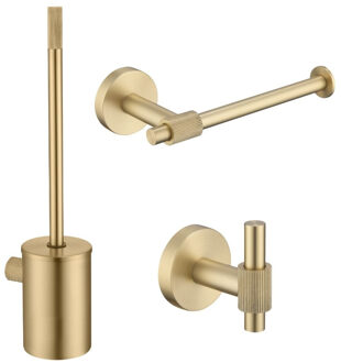 Best Design Toilet Accessoires Set Best-Design Nancy Mat Goud RVS