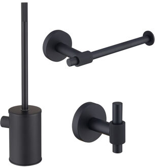 Best Design Toilet Accessoires Set Best-Design Nero Mat Zwart