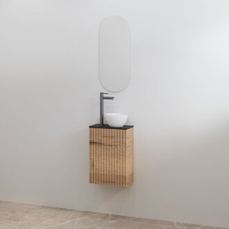 Best Design Toiletmeubelset Best-Design Mali Halifax Onderkast + Mat Zwart Meubelblad