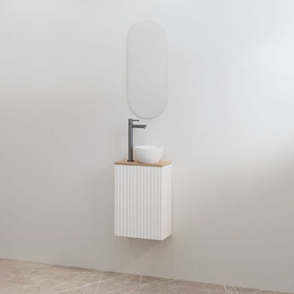 Best Design Toiletmeubelset Best-Design Mali Mat Wit Onderkast + Halifax Meubelblad