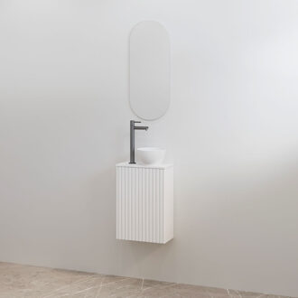 Best Design Toiletmeubelset Best-Design Mali Mat Wit Onderkast + Mat Wit Meubelblad