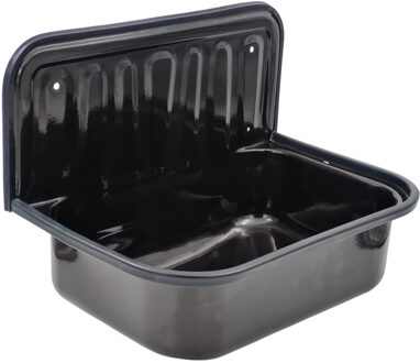 Best Design Uitstortgootsteen Best Design Suula Geëmailleerd Plaatstaal 50x33 cm Met Stootrand Zwart