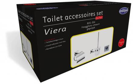 Best Design Viera toilet accessoires set chroom