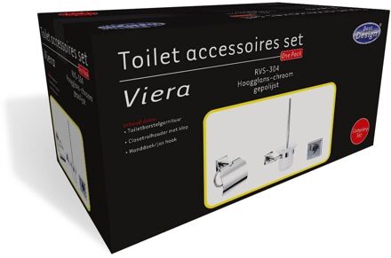 Best Design Viera toilet accessoires set chroom
