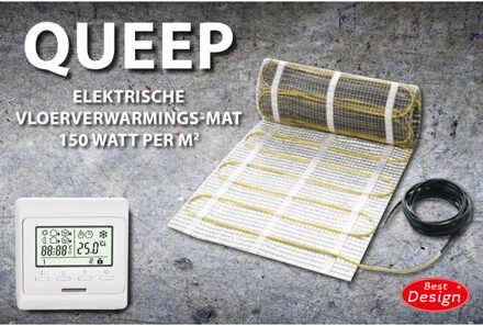 Best Design Vloerverwarming Cheap elektrisch 0,5 m2 mat. incl. digitaal thermostaat