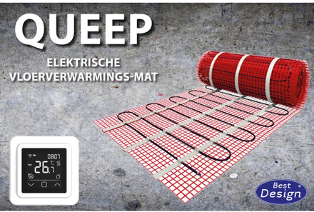 Best Design Vloerverwarming Cheap elektrisch 1,0 m2 mat. incl. digitaal thermostaat