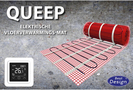 Best Design Vloerverwarming Cheap elektrisch 1,5 m2 mat. incl. digitaal thermostaat