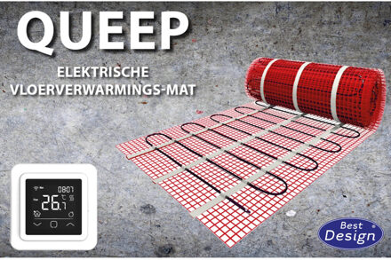 Best Design Vloerverwarming Cheap elektrisch 3,0 m2 mat. incl. digitaal thermostaat