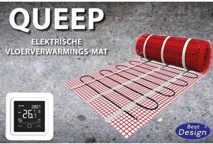 Best Design Vloerverwarming Cheap elektrisch 5,0 m2 mat. incl. digitaal thermostaat