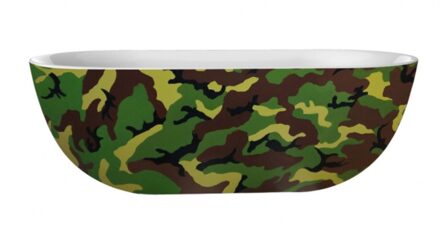 Best Design Vrijstaand Bad Camouflage 180x86x60 cm Acryl Leger Groen