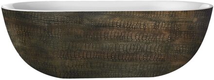 Best Design Vrijstaande Bad Color-Croco-Second 180x86x60 cm Acryl Slangenprint Bruin