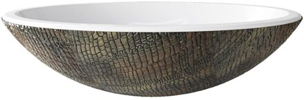 Best Design Waskom Best Design Color Croco Sinka Ovaal 52x38x14,5 cm Bruin